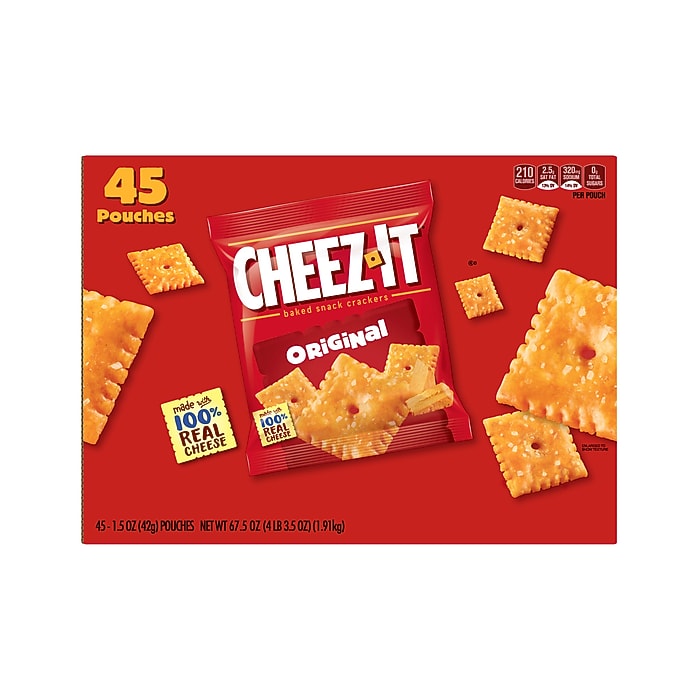 Cheez-It Original crackers 45-count case of 1.5 oz pouches