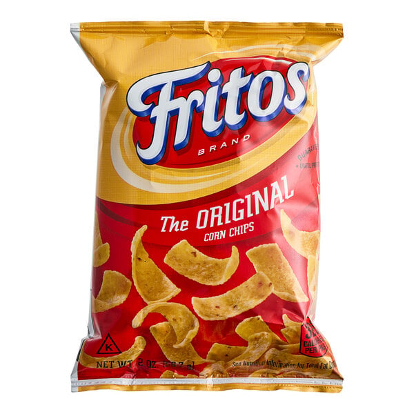 Fritos Original 2 oz single-serve bag; illustrative product image for a Frito-Lay snack case