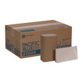 Pacific Blue Basic recycled single-fold paper towels, 4,000 towels per case